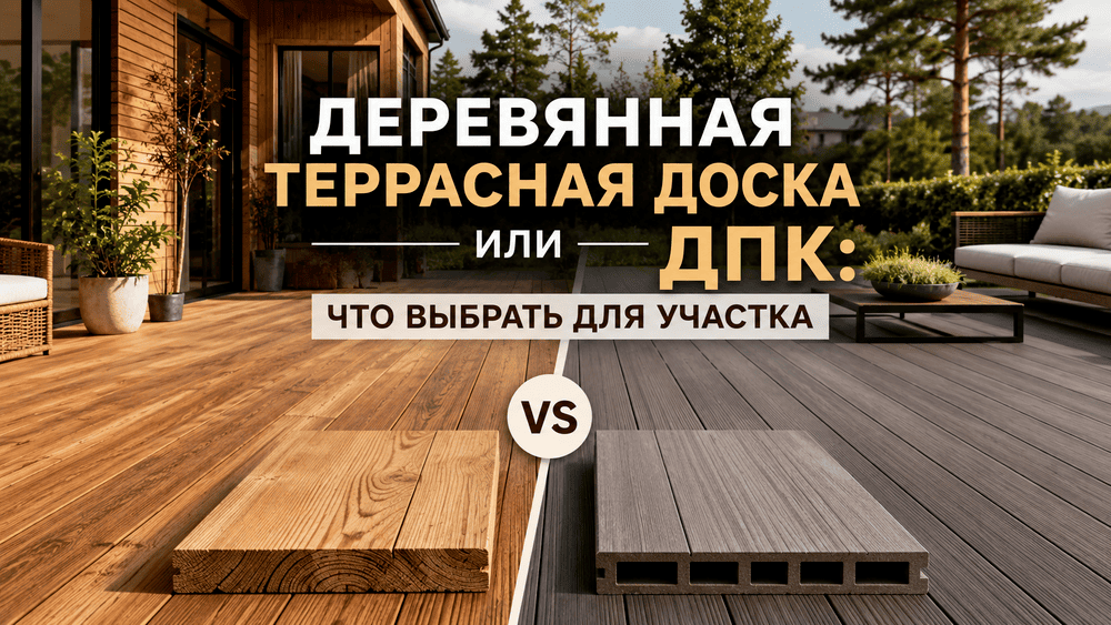 Деревянная террасная доска или ДПК для участка